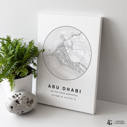 Abu Dhabi Minimalist Map