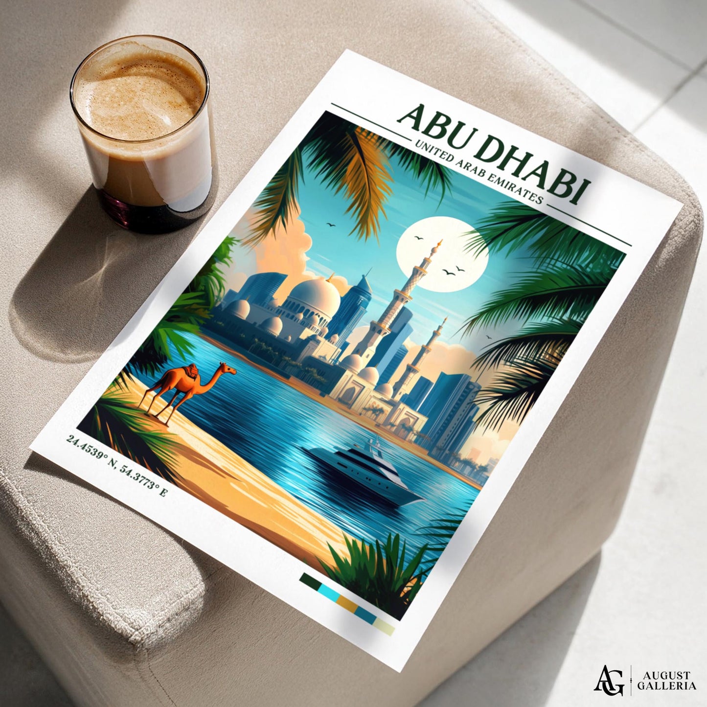 Abu Dhabi Retro Travel Print