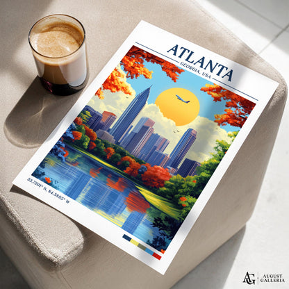 Atlanta Georgia Retro Travel Print