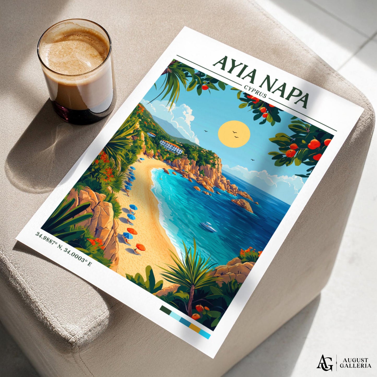 Ayia Napa Retro Travel Print