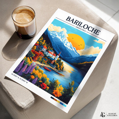 Bariloche Argentina Retro Travel Print