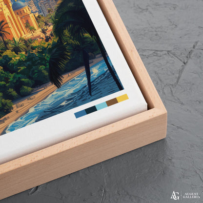 Beirut Lebanon Retro Travel Print