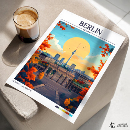 Berlin Germany Retro Travel Print