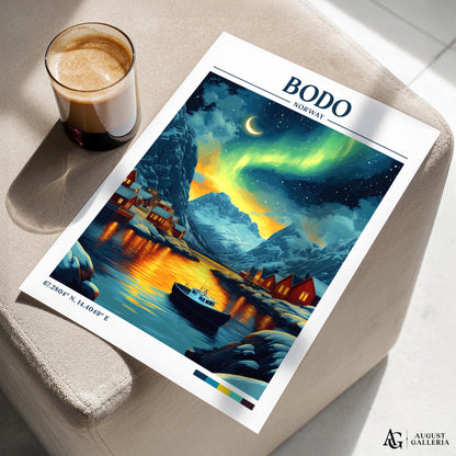 Bodo Norway Retro Travel Print