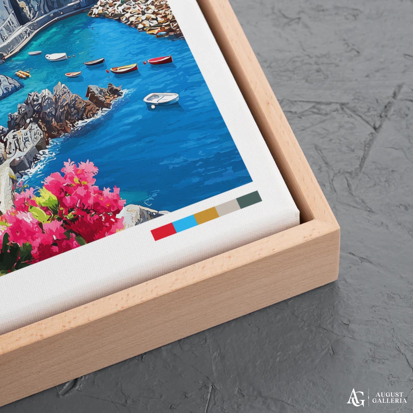 Cinque Terre Italy Retro Travel Print