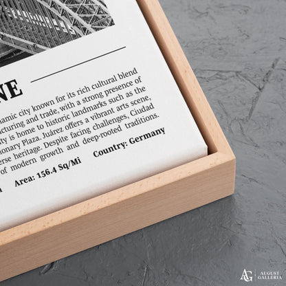 Cologne Black & White City Print