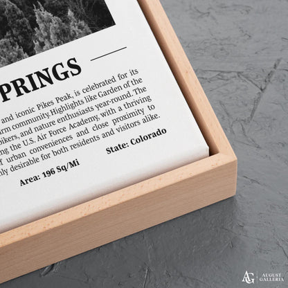 Colorado Springs Black & White City Print