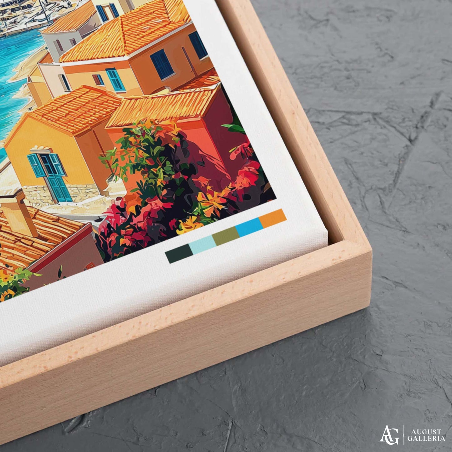 Corfu Greece Retro Travel Print