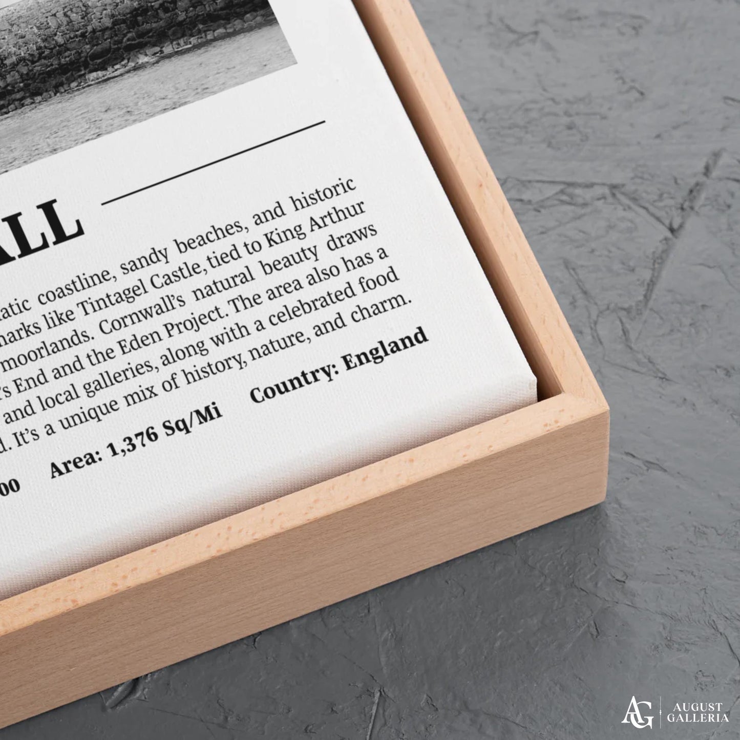 Cornwall Black & White City Print