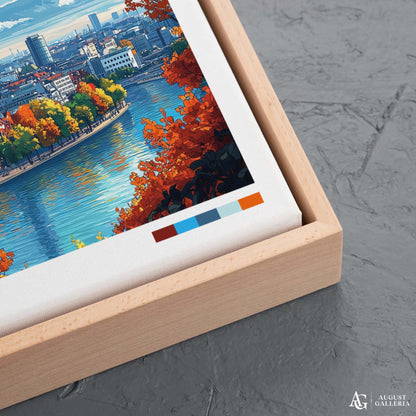 Düsseldorf Germany Retro Travel Print