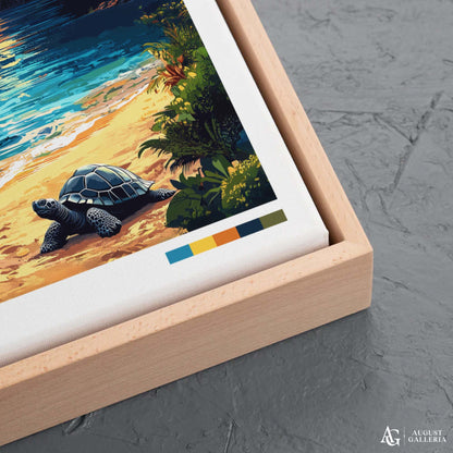 Galápagos Islands Retro Travel Print