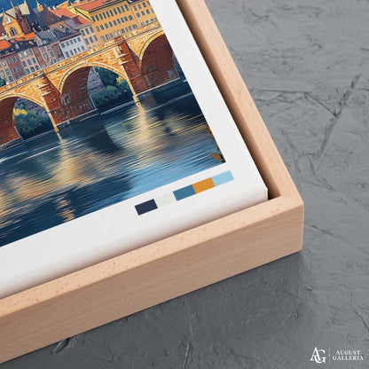 Heidelberg Germany Retro Travel Print