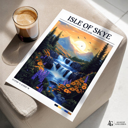 Isle of Skye Retro Travel Print