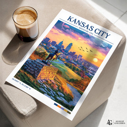 Kansas City Retro Travel Print