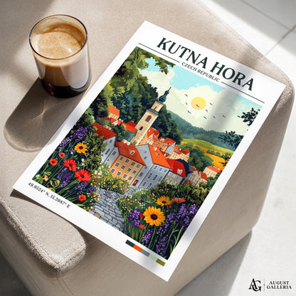 Kutná Hora Retro Travel Print