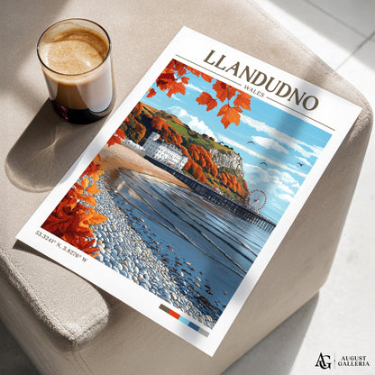 Llandudno Wales Retro Travel Print