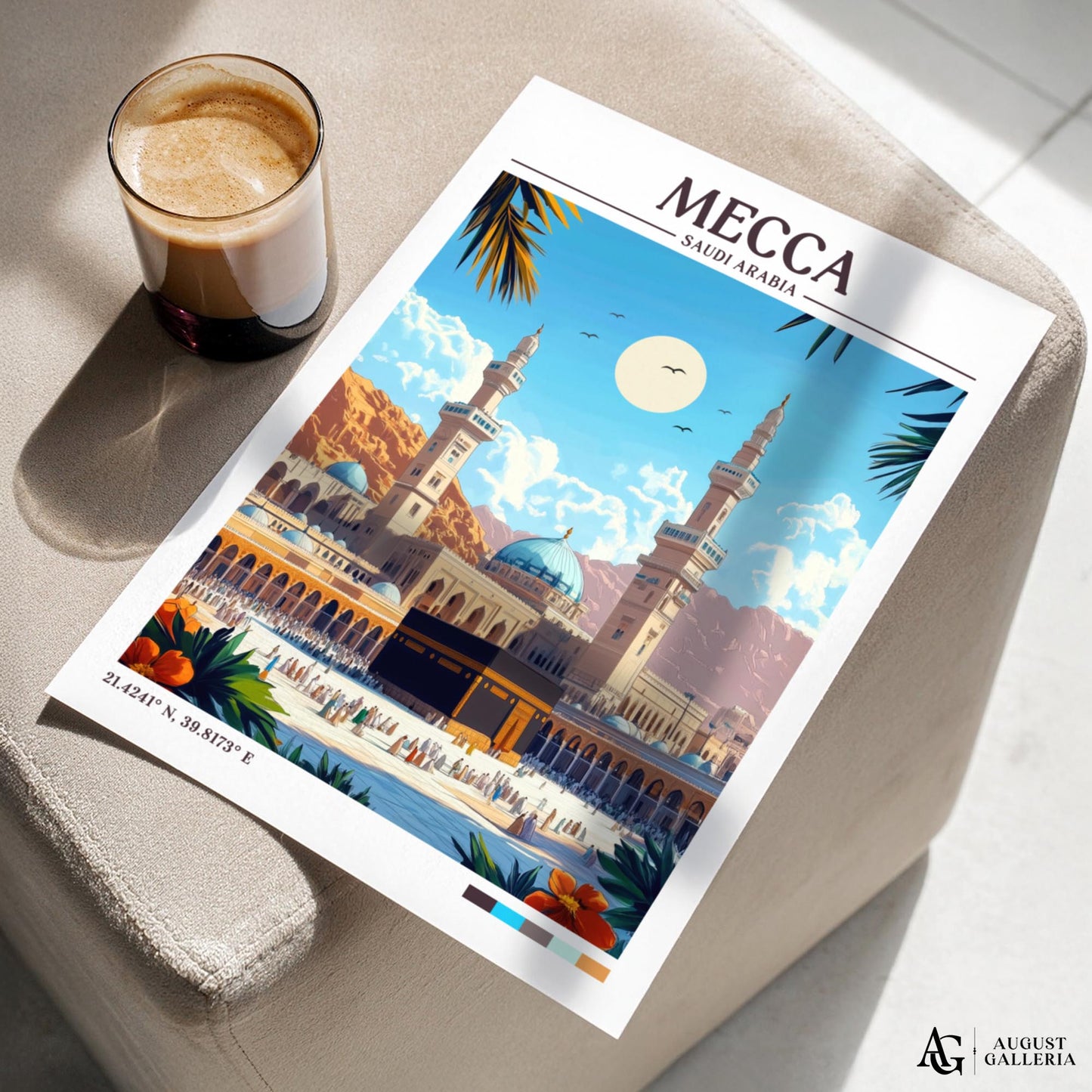 Mecca Retro Travel Print