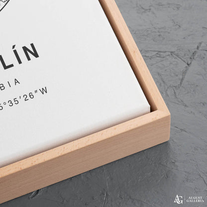Medellín Minimalist Map