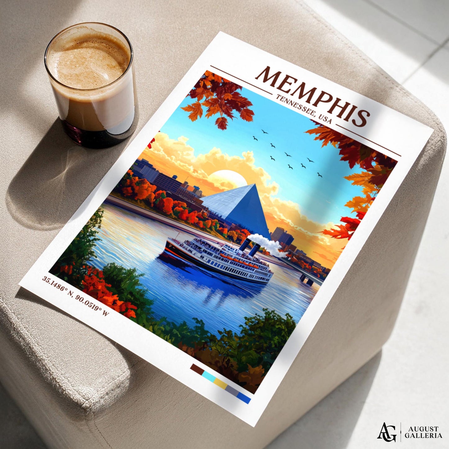 Memphis Tennessee Retro Travel Print