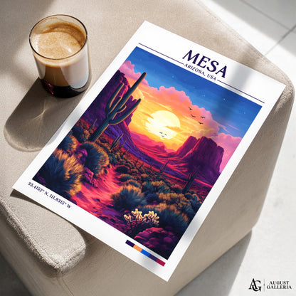 Mesa Arizona Retro Travel Print