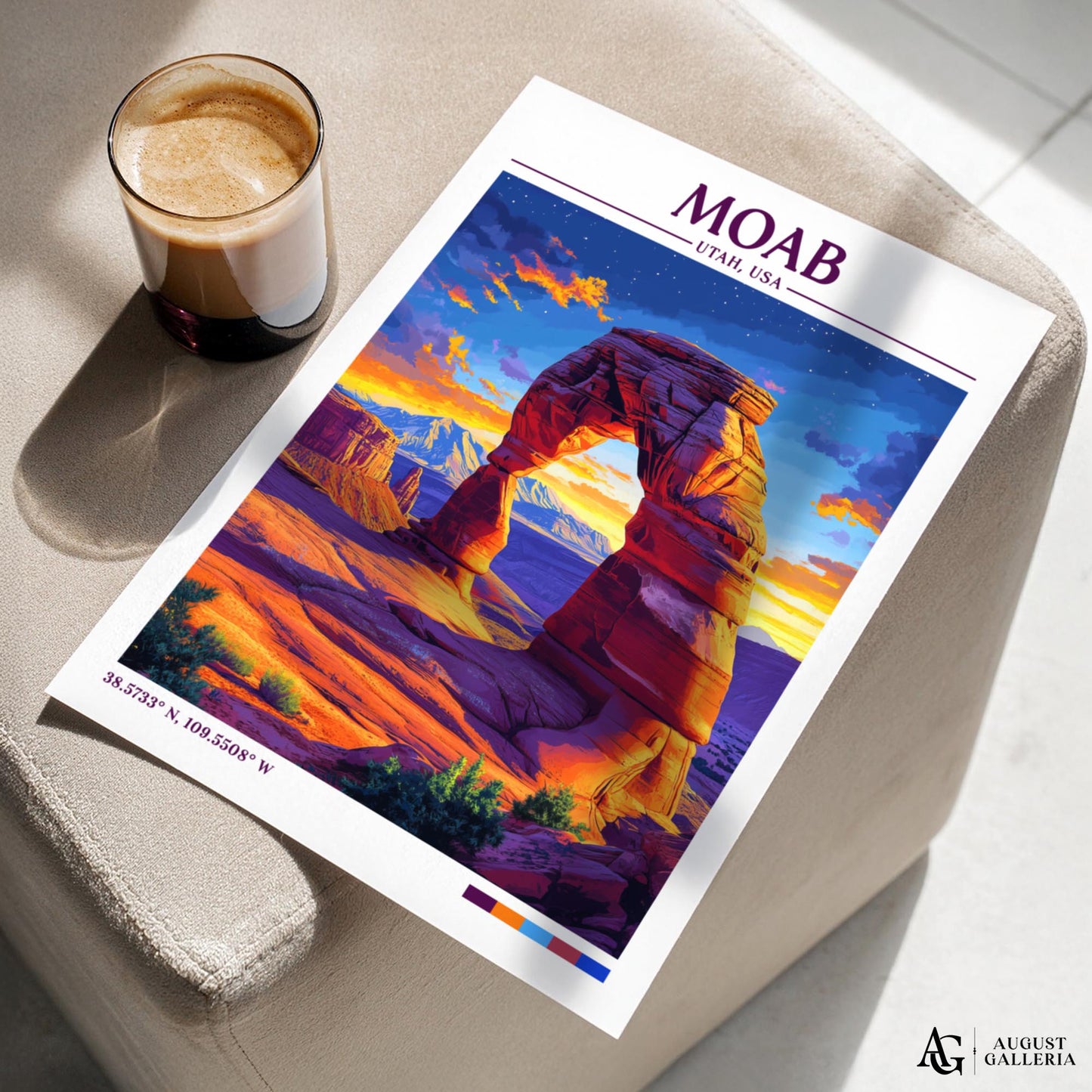 Moab Utah Retro Travel Print
