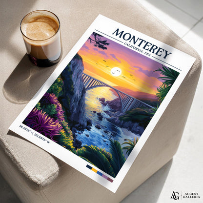 Monterey California Retro Travel Print