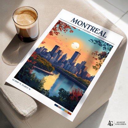 Montreal Canada Retro Travel Print