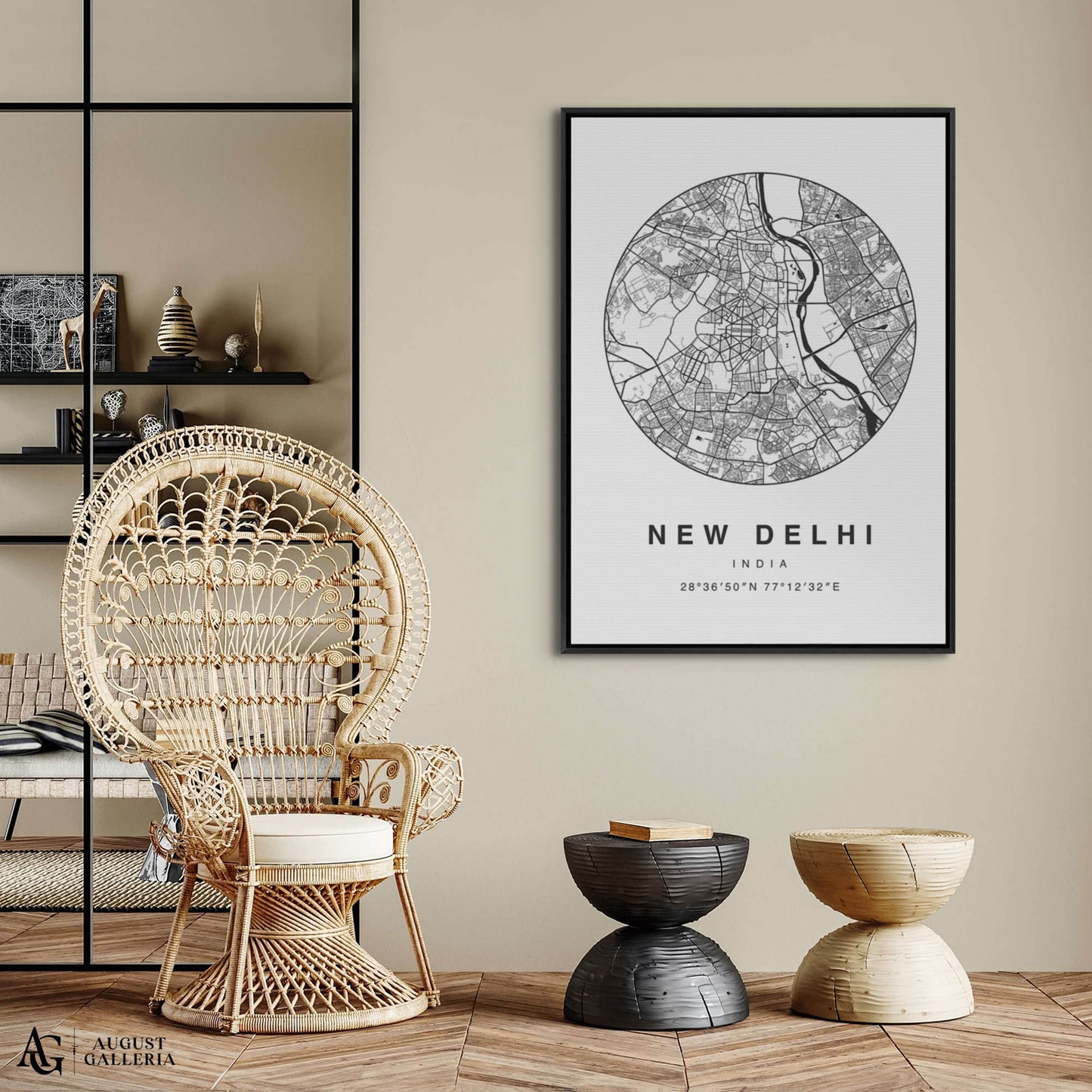 New Delhi Minimalist Map