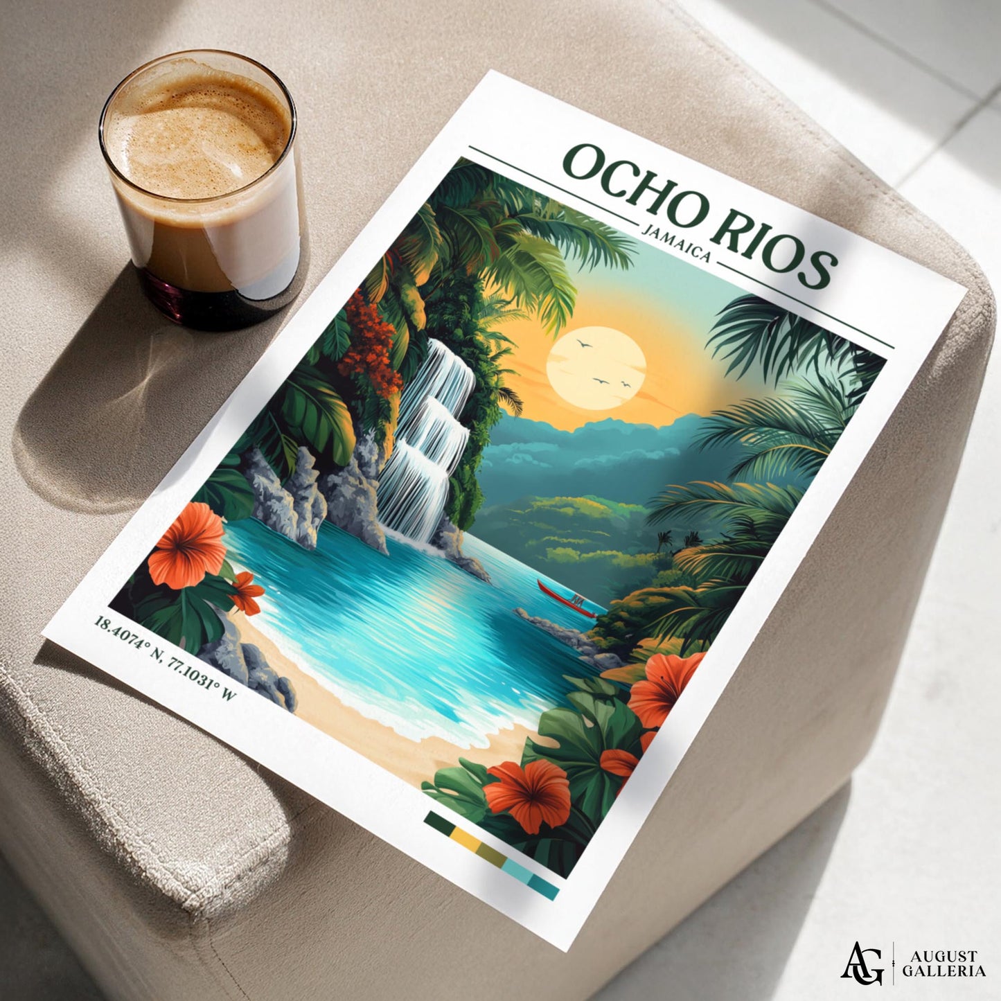 Ocho Rios Retro Travel Print