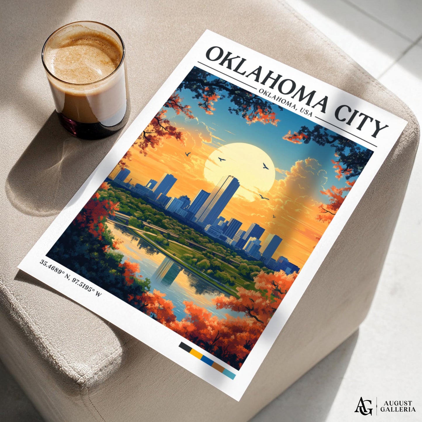 Oklahoma City Retro Travel Print