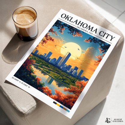 Oklahoma City Retro Travel Print