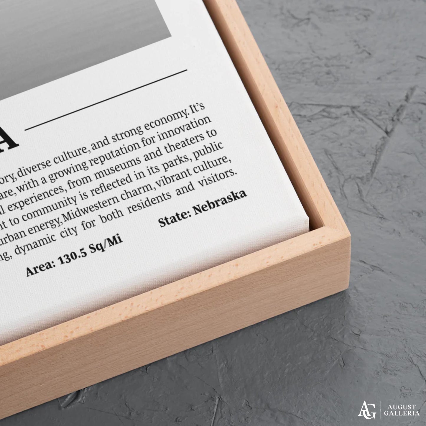 Omaha Black & White City Print