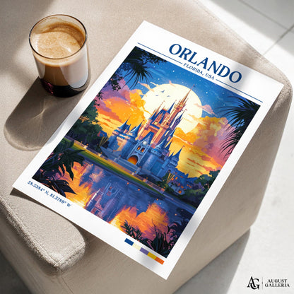 Orlando Florida Retro Travel Print