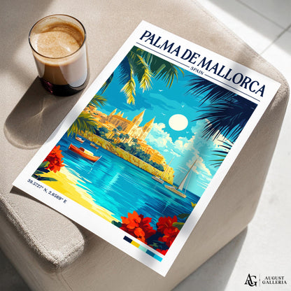 Palma de Mallorca Retro Travel Print
