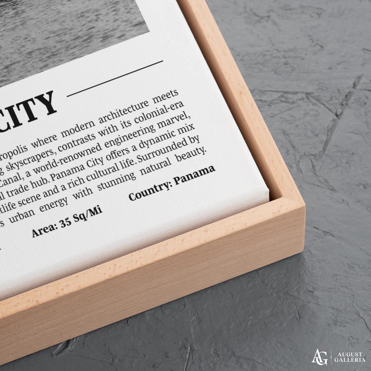 Panama City Black & White City Print
