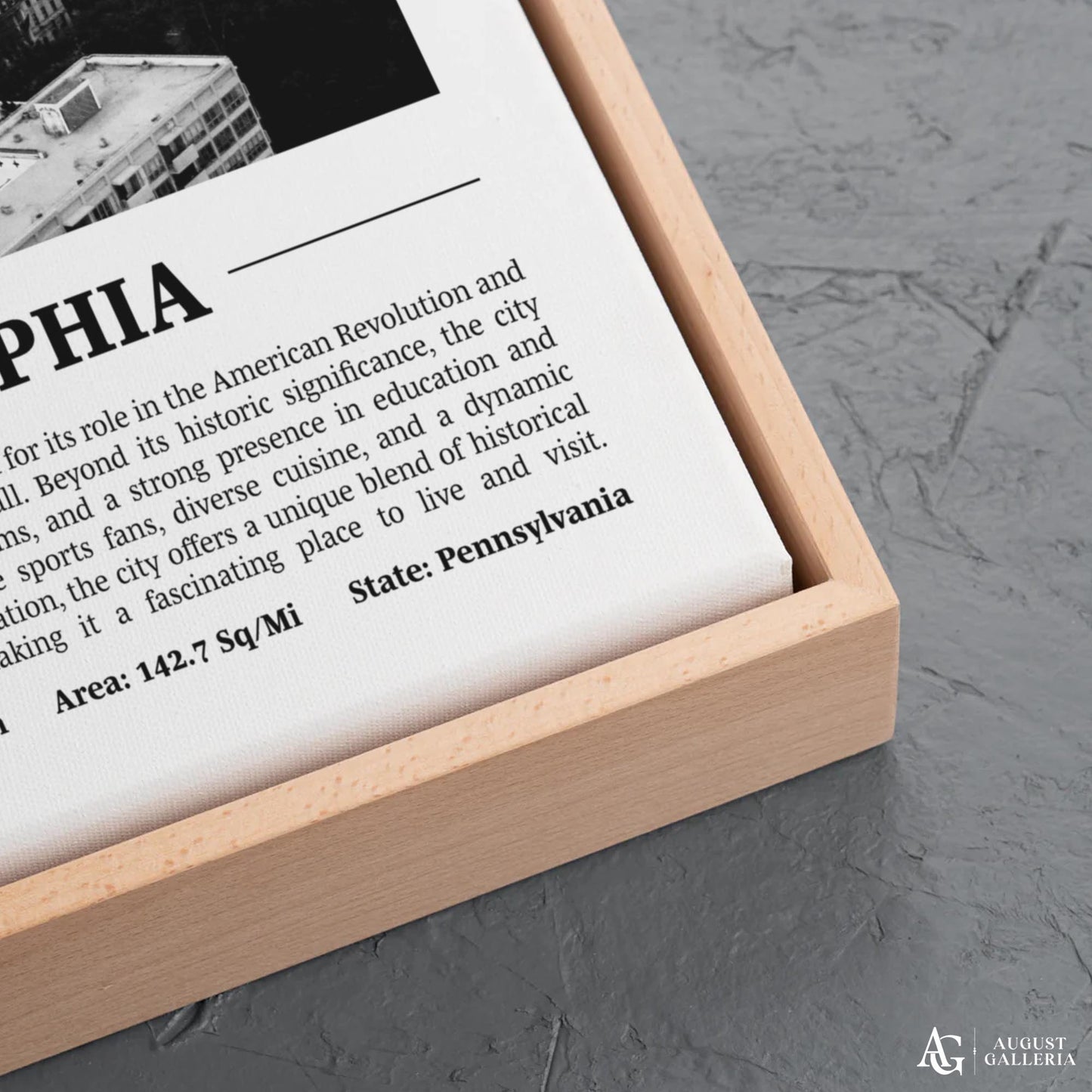 Philadelphia Black & White City Print