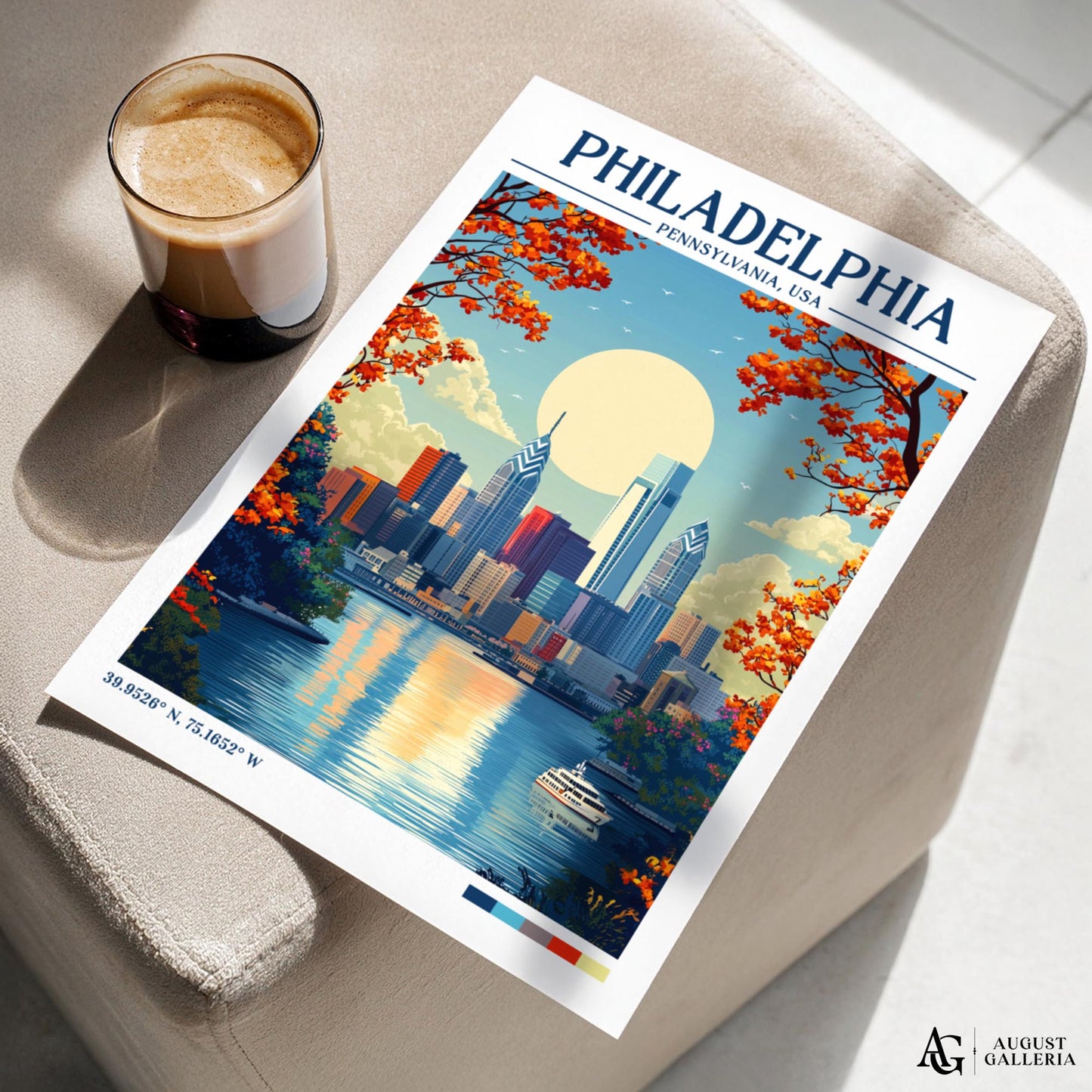 Philadelphia Retro Travel Print