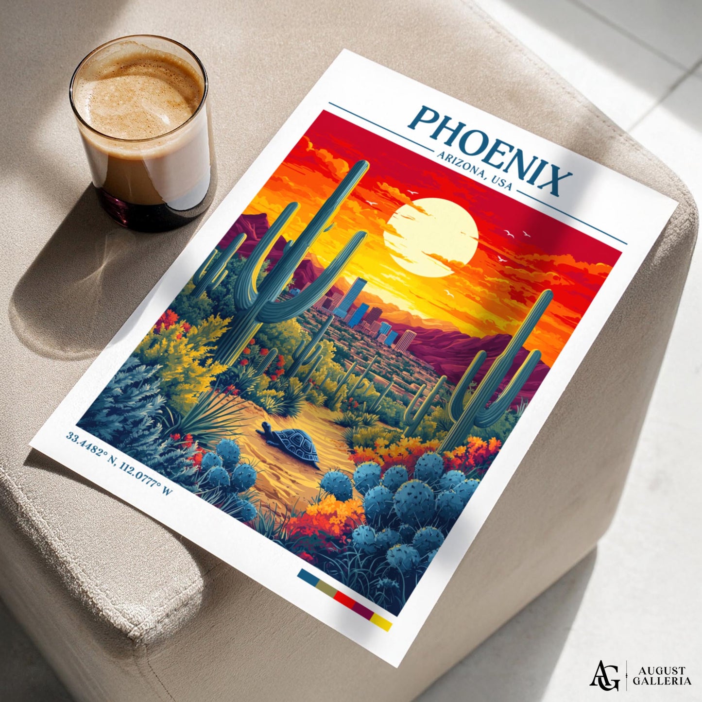 Phoenix Arizona Retro Travel Print