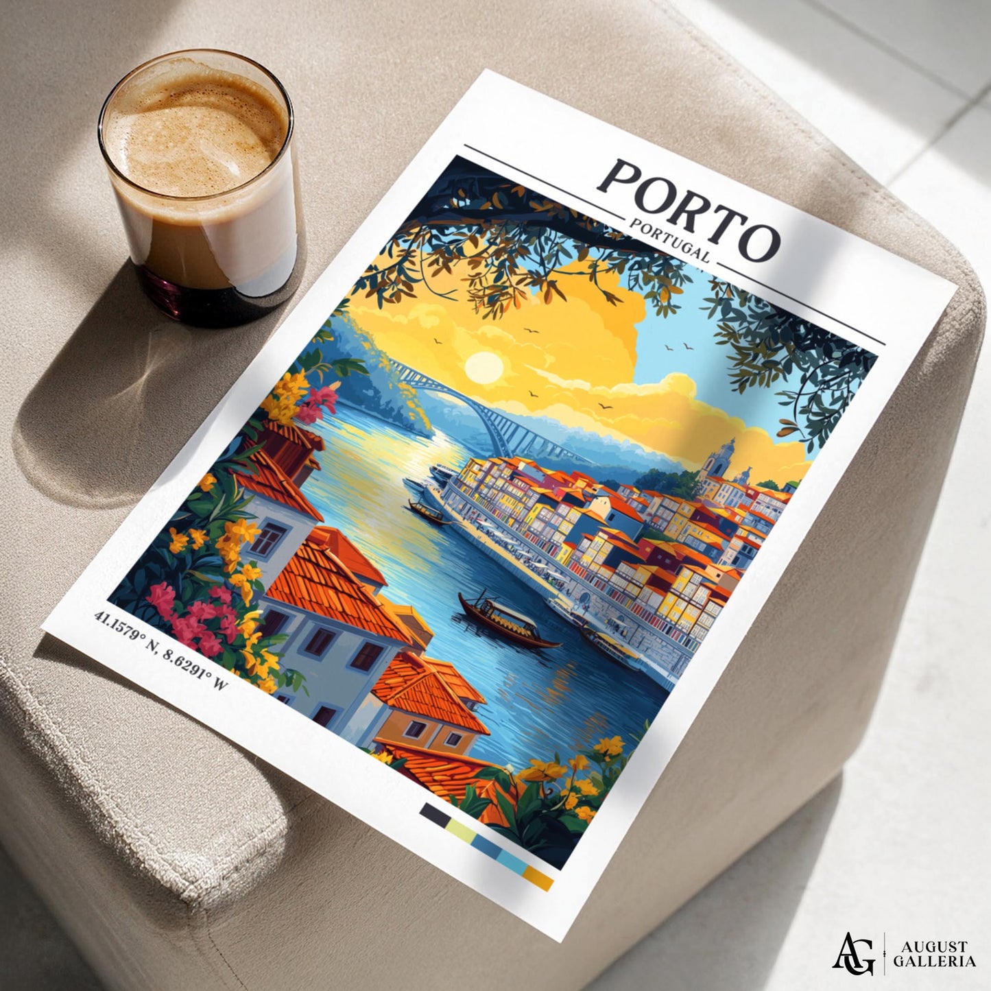 Porto Portugal Retro Travel Print