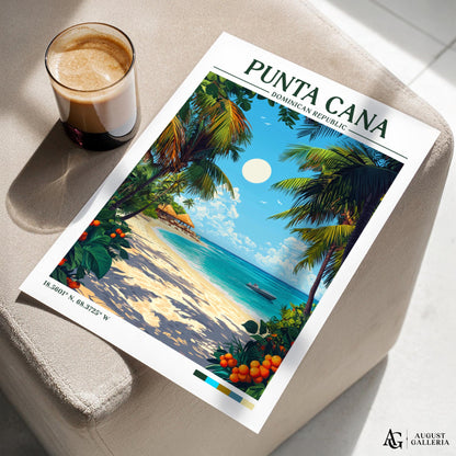 Punta Cana Retro Travel Print