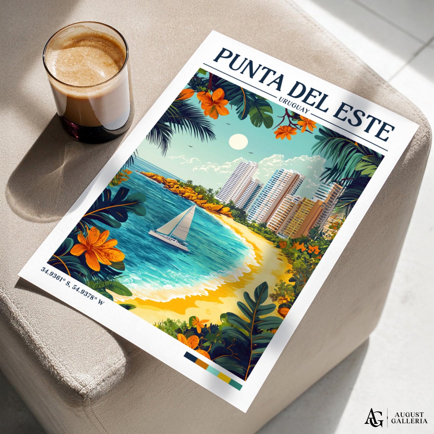 Punta del Este Retro Travel Print
