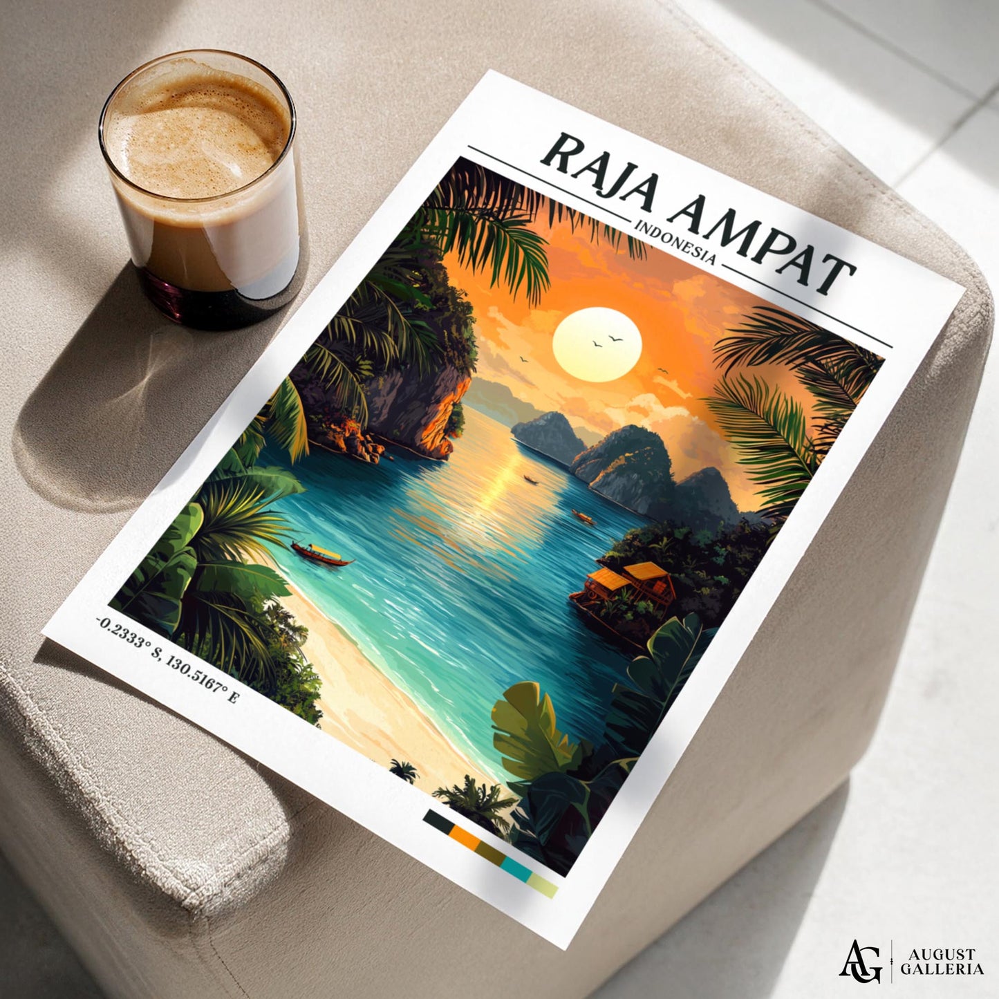 Raja Ampat Retro Travel Print
