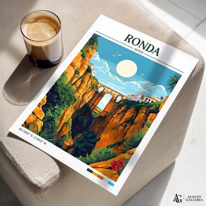 Ronda Spain Retro Travel Print