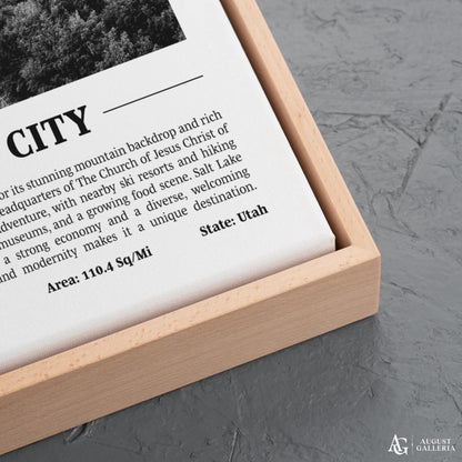 Salt Lake City Black & White City Print