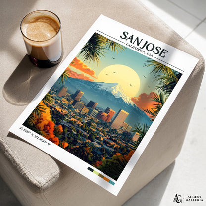 San Jose Retro Travel Print