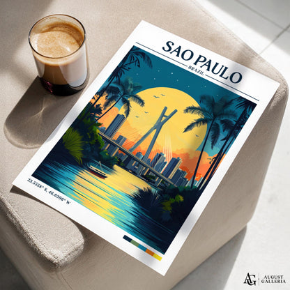 São Paulo Retro Travel Print