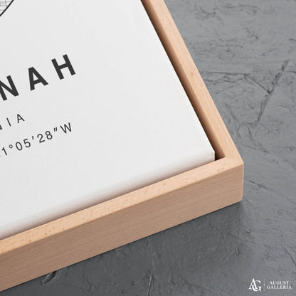 Savannah Minimalist Map