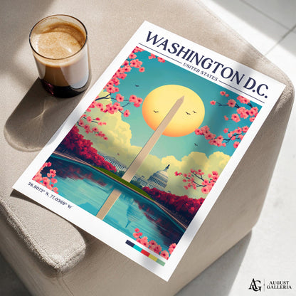 Washington DC Retro Travel Print