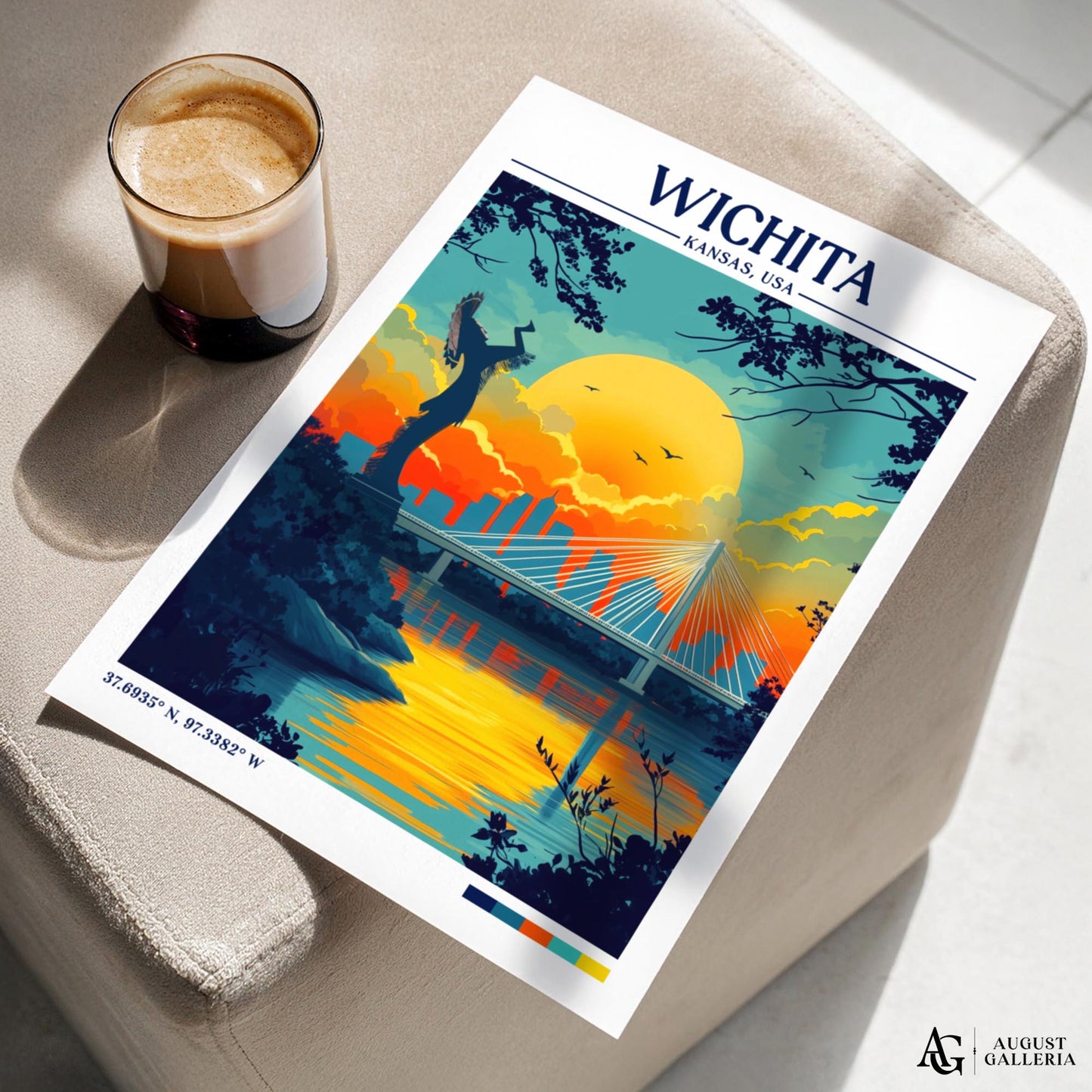 Wichita Kansas Retro Travel Print