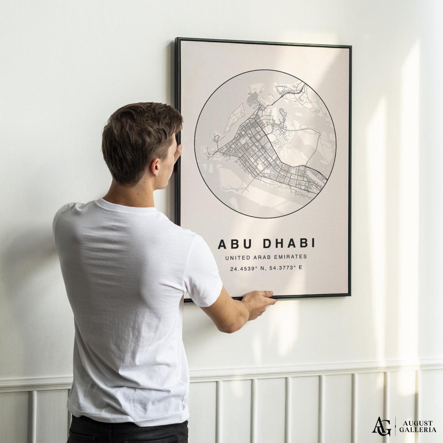 Abu Dhabi Minimalist Map